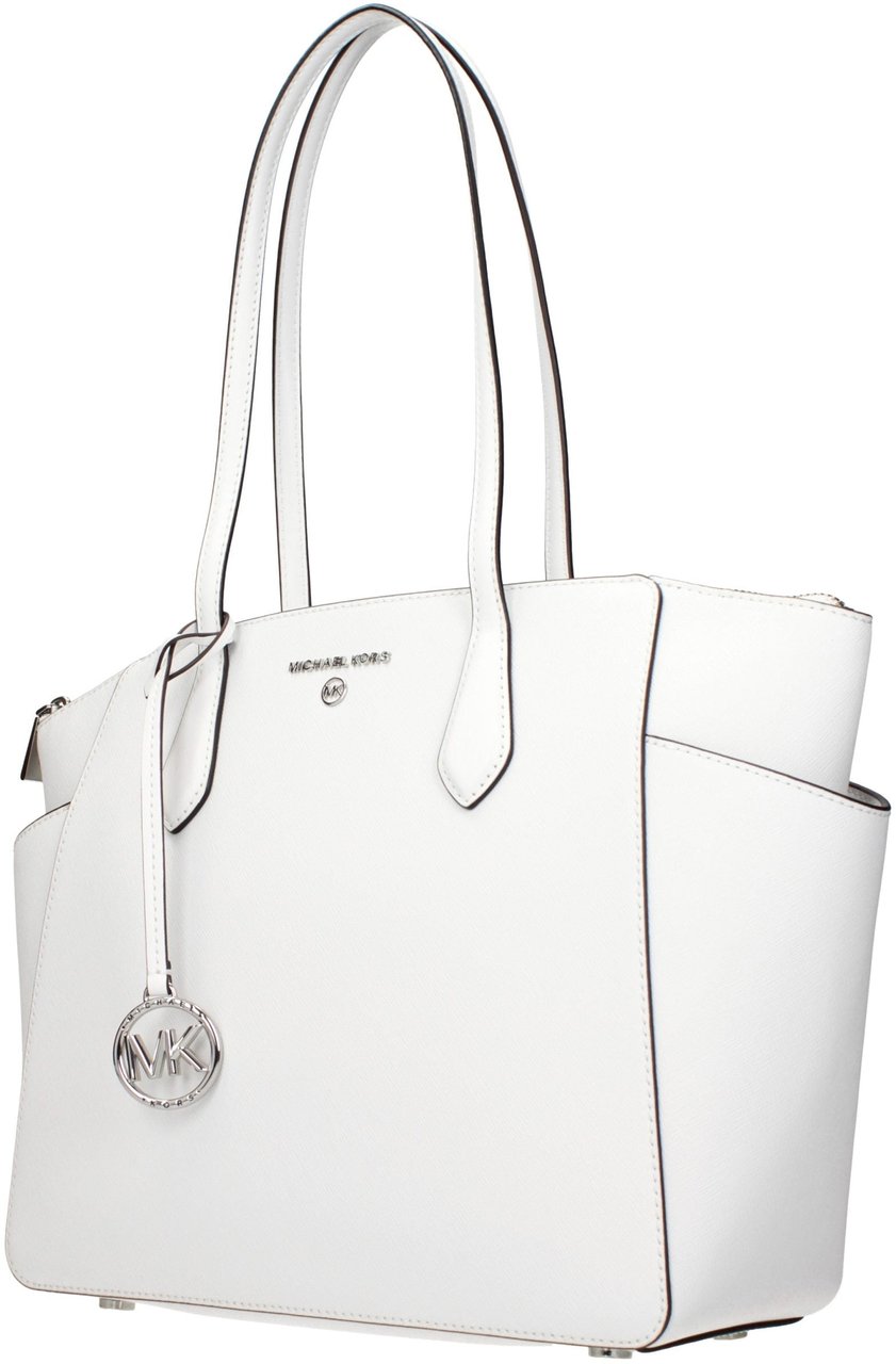 Michael Kors White Leather Shoulder Bag Wit