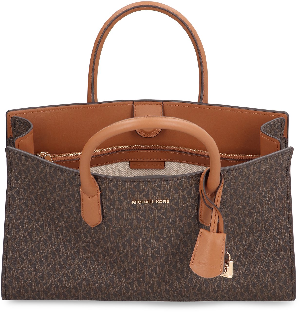 Michael Kors Scarlett printed canvas handbag Bruin