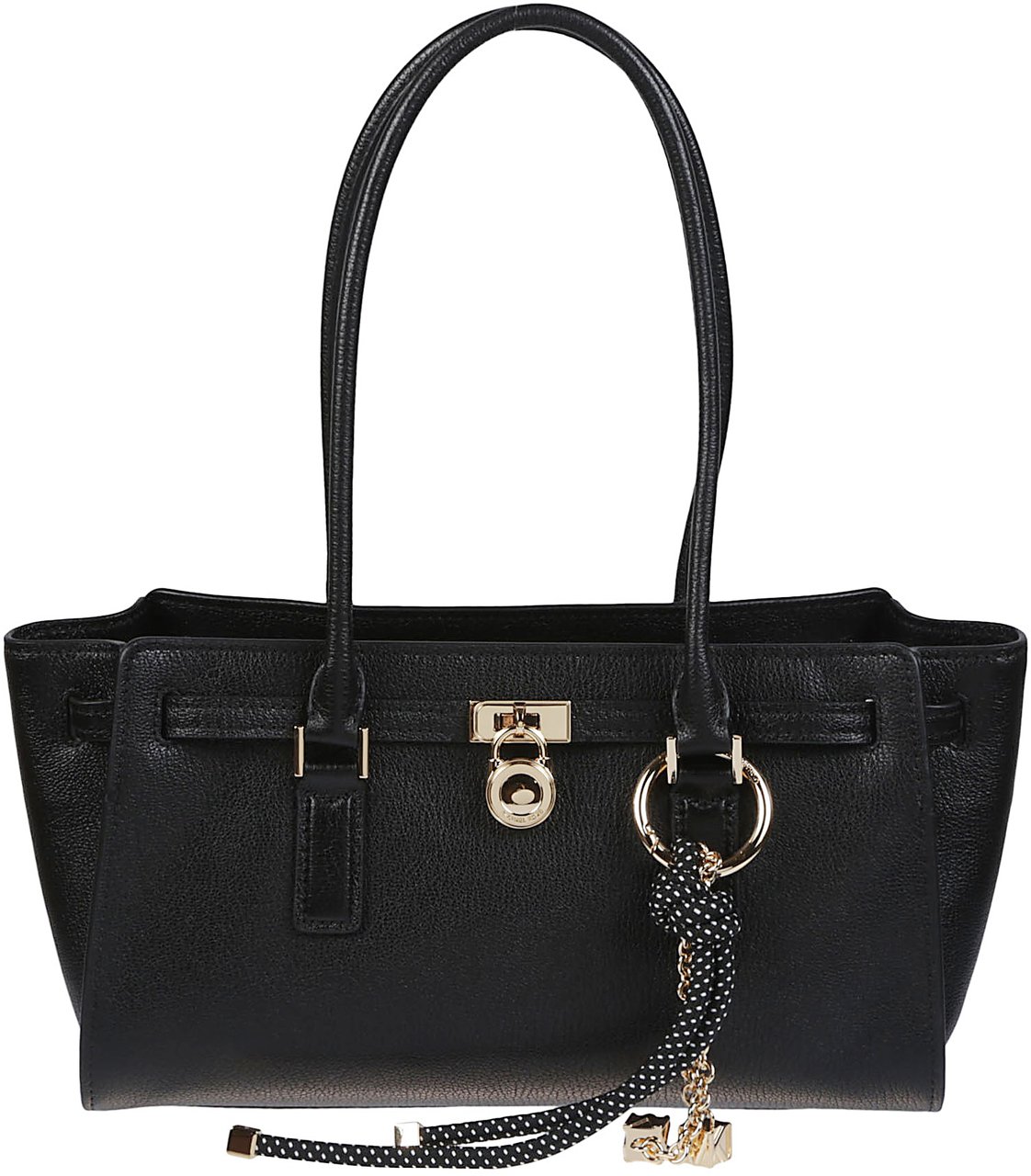 Michael Kors Small Hamilton Moderne Shoulder Tote Bag Black Zwart