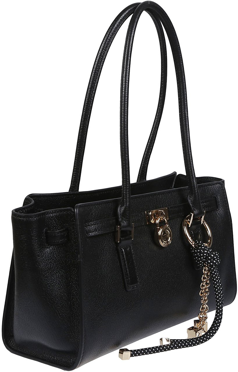 Michael Kors Small Hamilton Moderne Shoulder Tote Bag Black Zwart