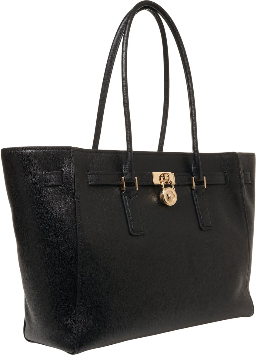Michael Kors Grained leather shopper Zwart