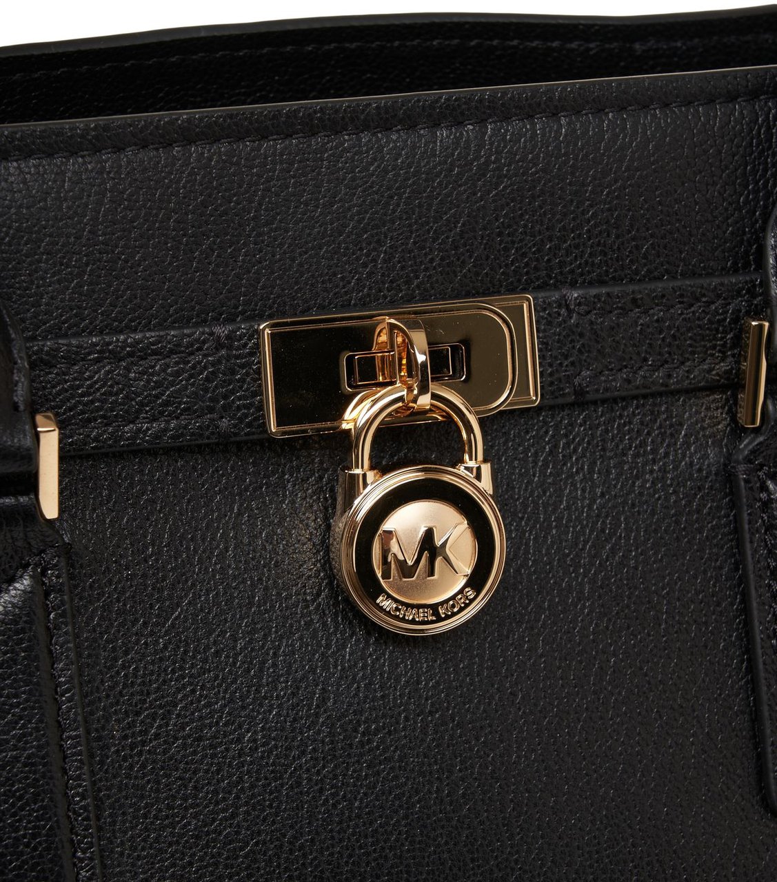 Michael Kors Grained leather shopper Zwart