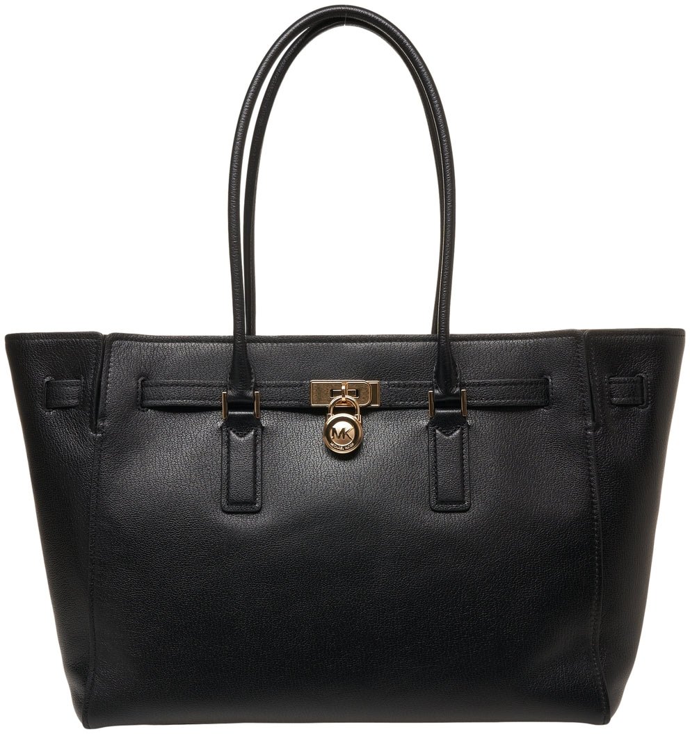 Michael Kors Grained leather shopper Zwart