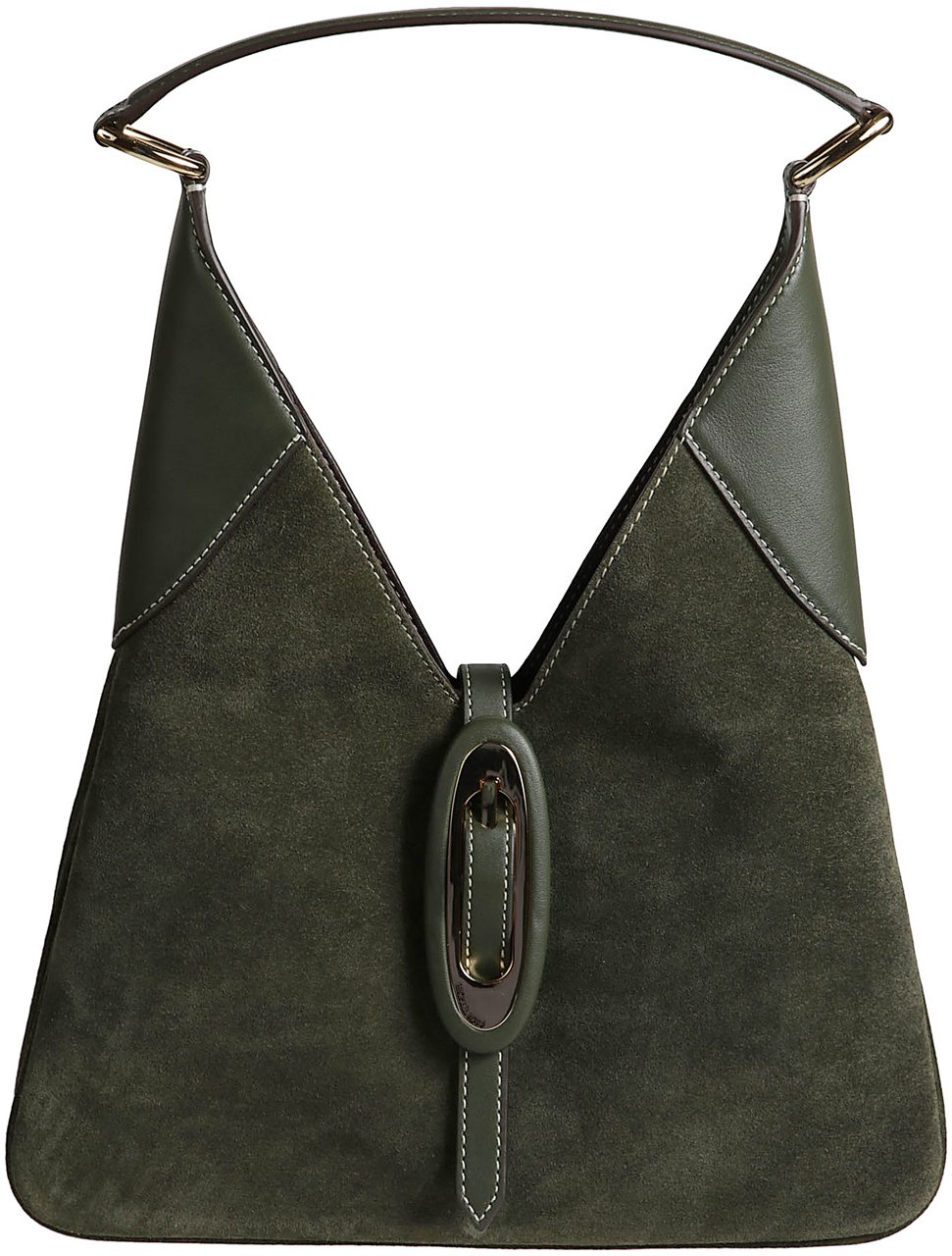 Michael Kors Medium Cornelia Buckle Hobo Shoulder Bag Green Groen