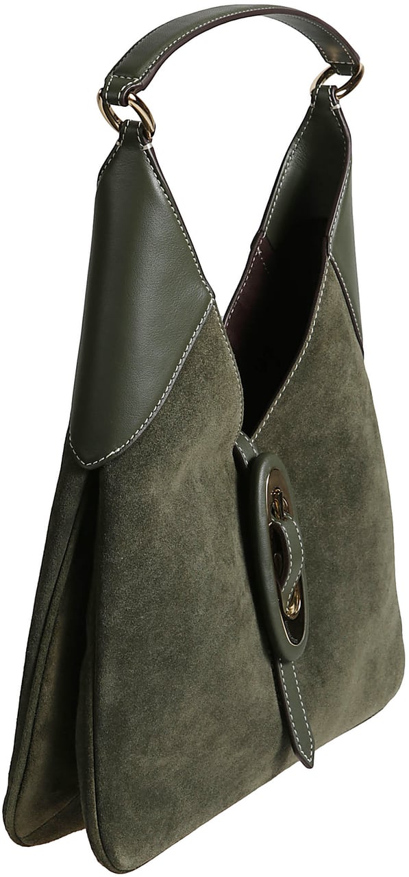 Michael Kors Medium Cornelia Buckle Hobo Shoulder Bag Green Groen