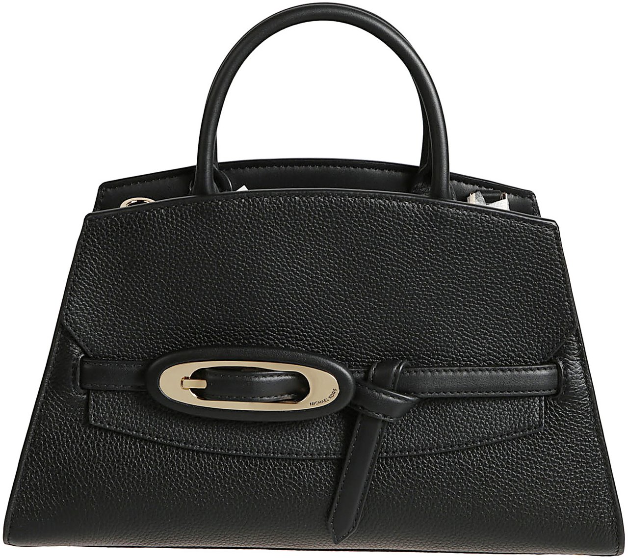 Michael Kors Medium Cornelia Buckle Satchel Bag Black Zwart