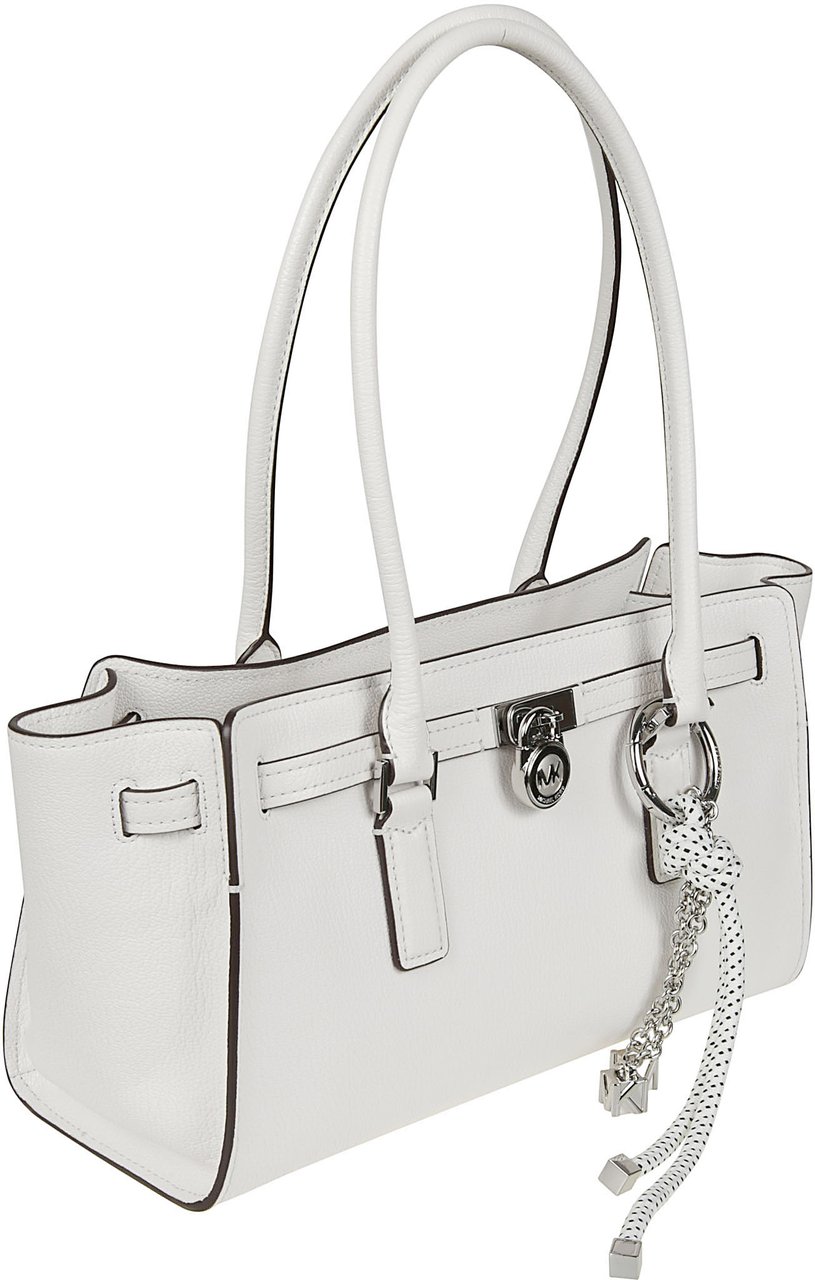 Michael Kors Small Hamilton Moderne Shoulder Bag White Wit