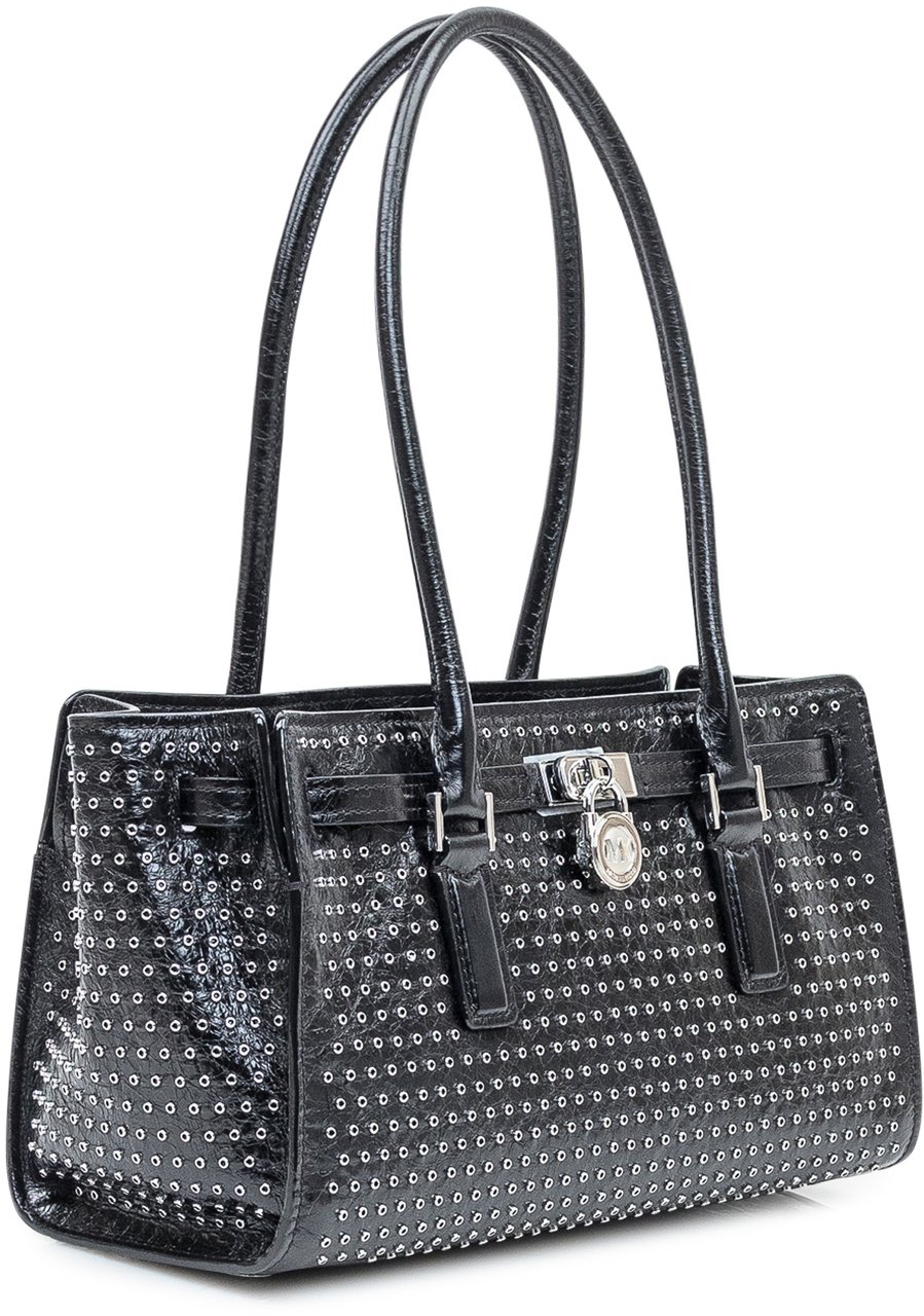 Michael Kors Borsa Michael Kors Shoulder Tote con Borchie Zwart