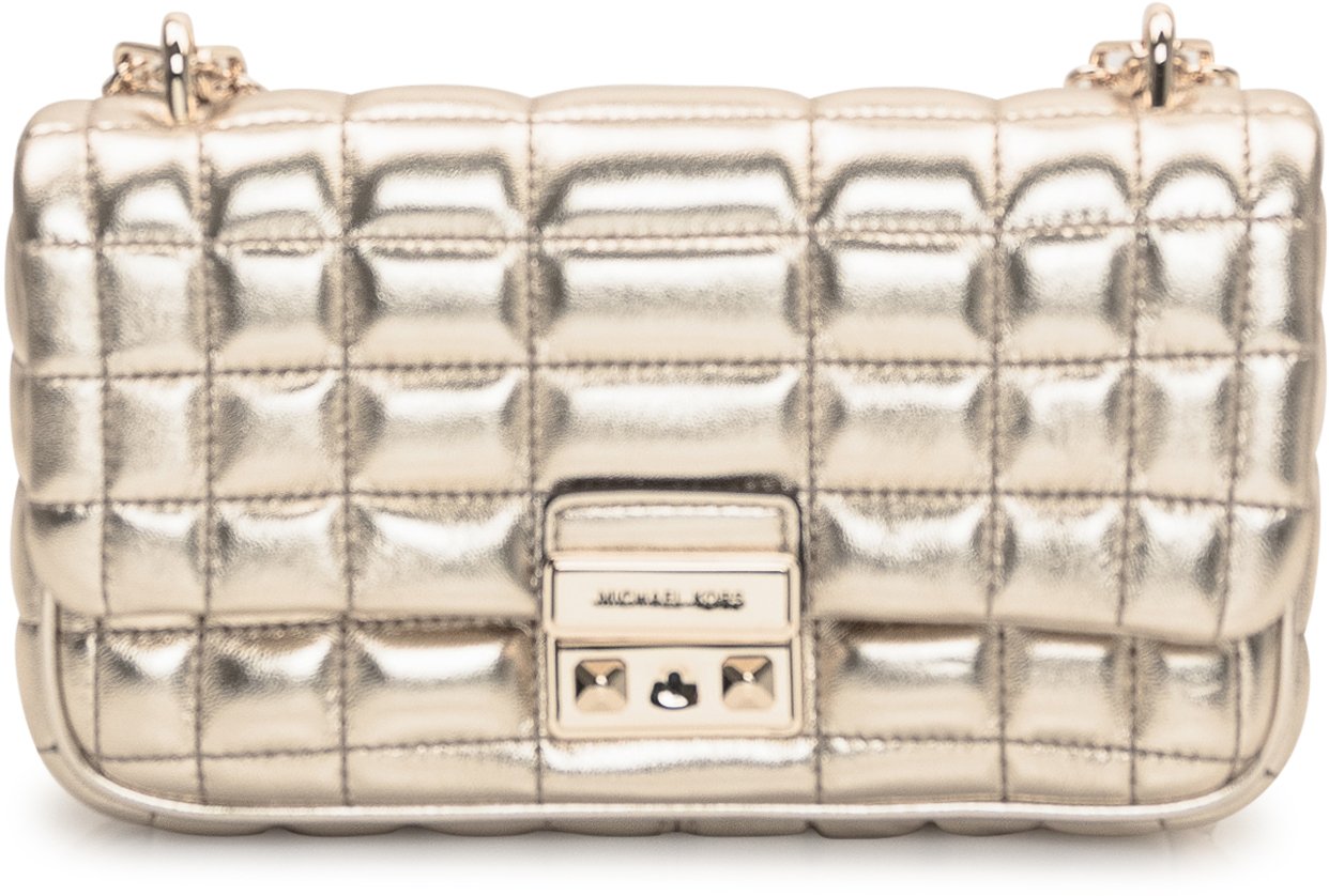 Michael Kors Borsa a Spalla Tribeca in Pelle Trapuntata Metallizzata Goud