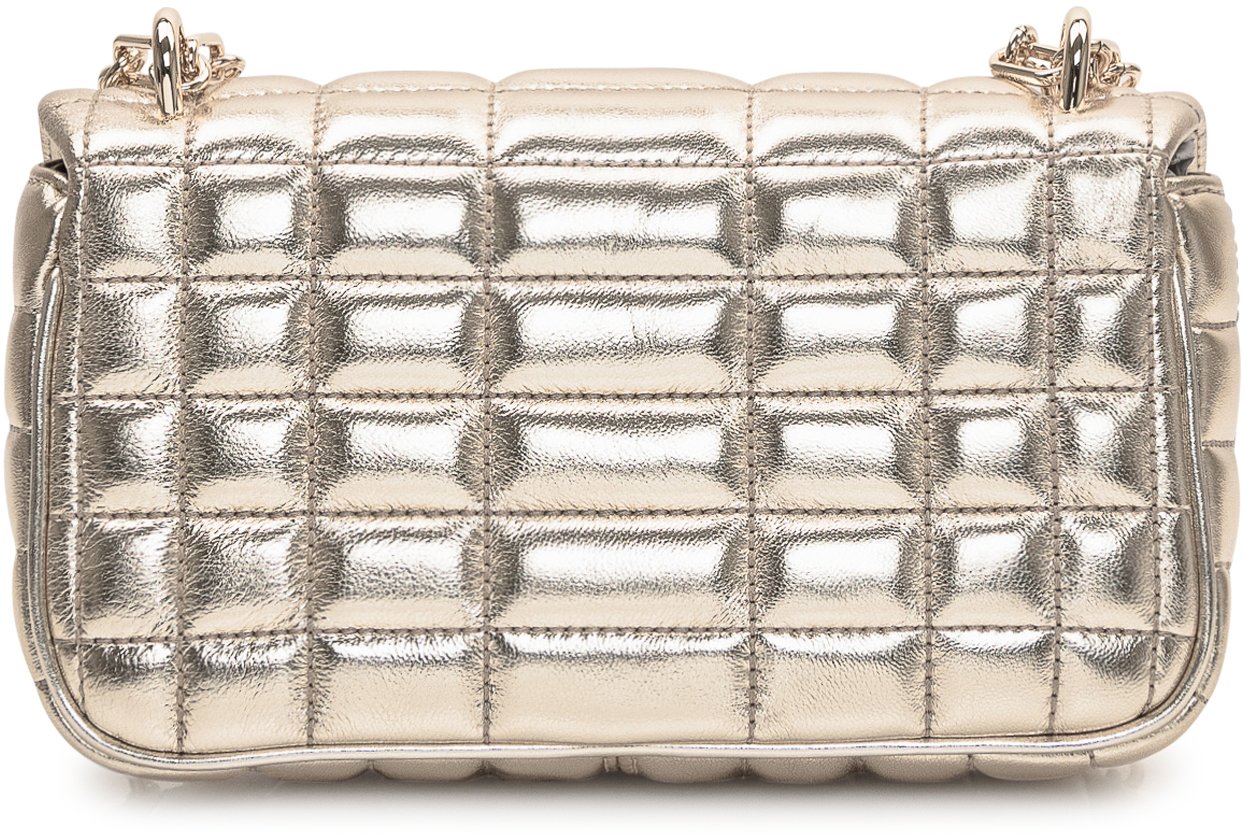 Michael Kors Borsa a Spalla Tribeca in Pelle Trapuntata Metallizzata Goud