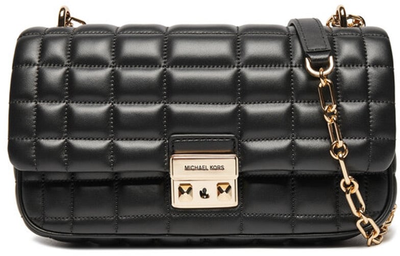 Michael Kors Tribeca Lg Conv Chain Shldr Black Zwart