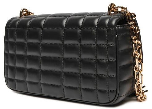 Michael Kors Tribeca Lg Conv Chain Shldr Black Zwart