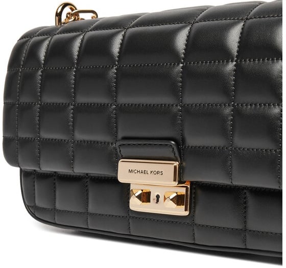 Michael Kors Tribeca Lg Conv Chain Shldr Black Zwart