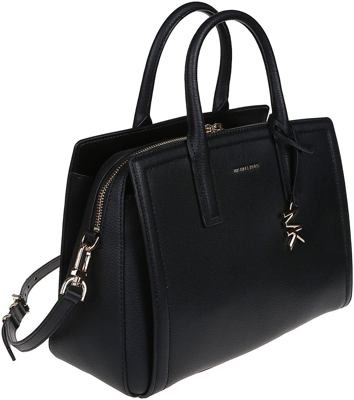 Michael Kors Medium Laila Satchel Bag Black Zwart