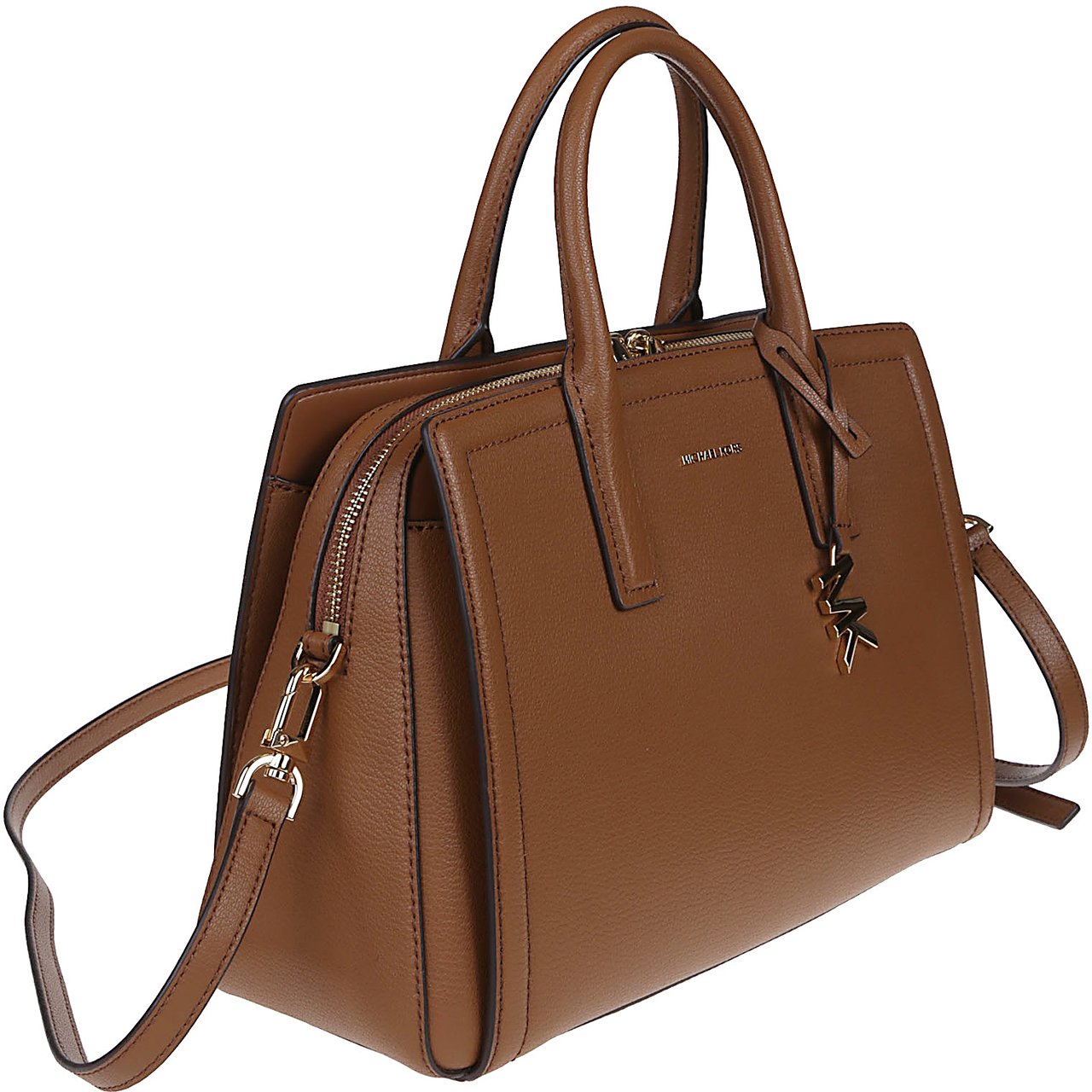Michael Kors Medium Laila Satchel Bag Brown Bruin