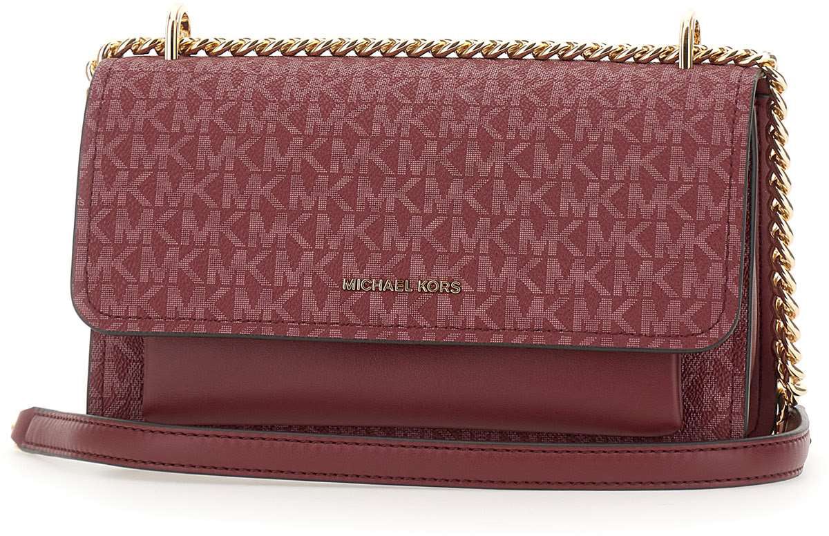 Michael Kors Claire Lg Shoulder Mulberry Beige