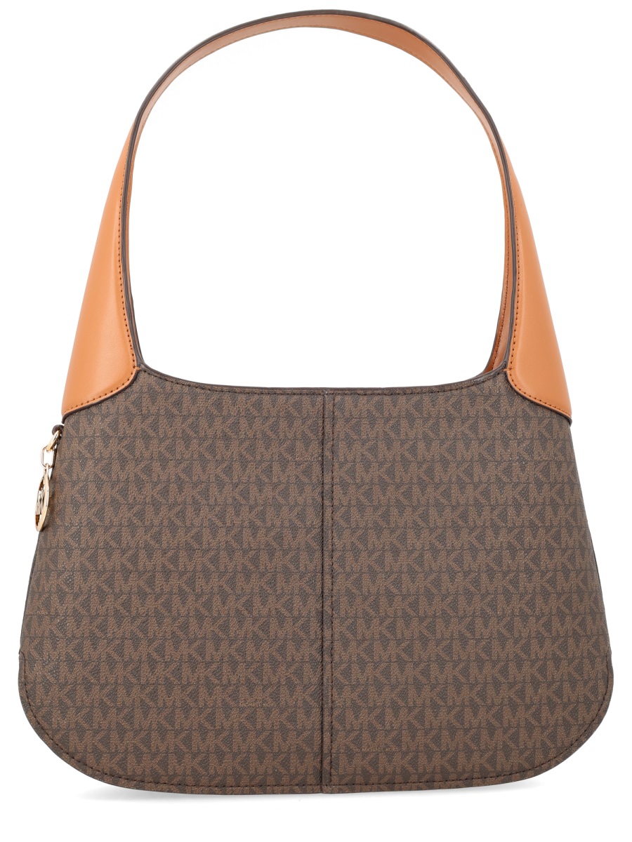 Michael Kors Neutrals Alice Repeating Monogram PVC Shoulder Bag Grijs