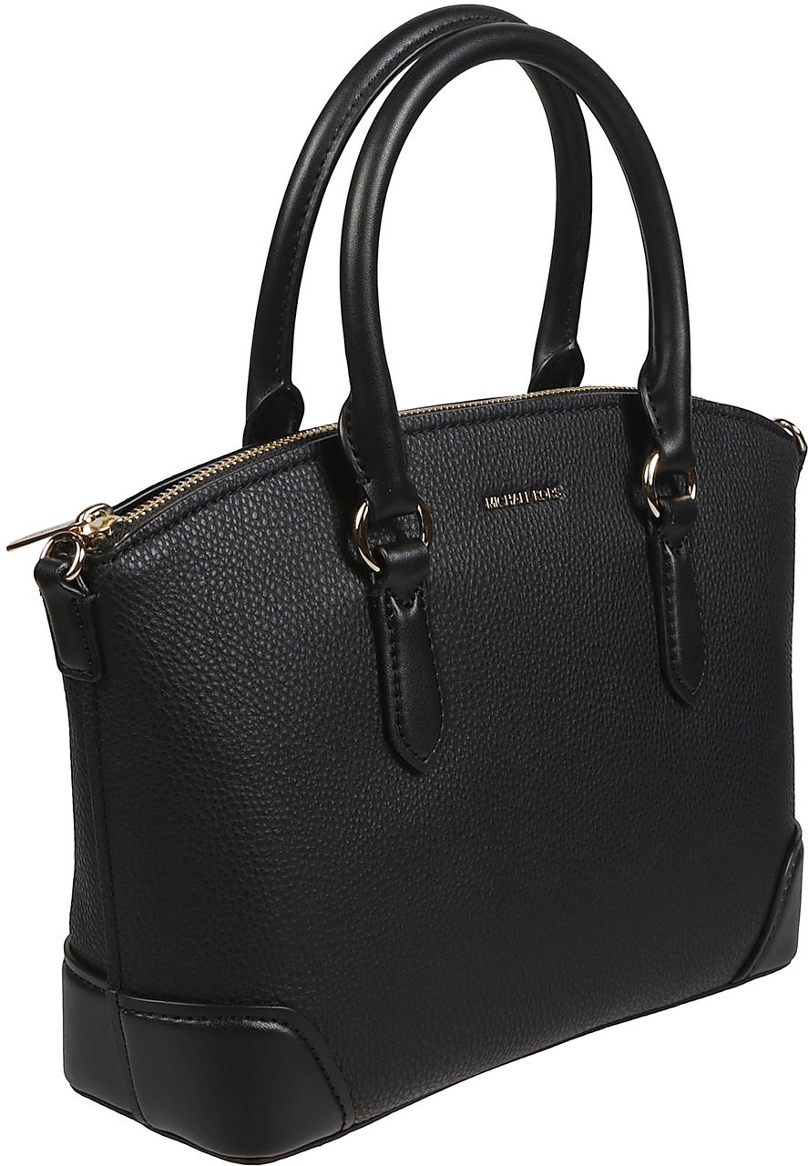 Michael Kors Medium Murphy Dome Satchel Bag Black Zwart