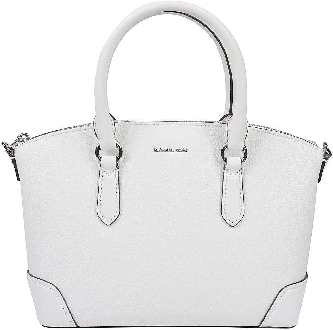 Michael Kors Medium Murphy Dome Satchel Bag White Wit