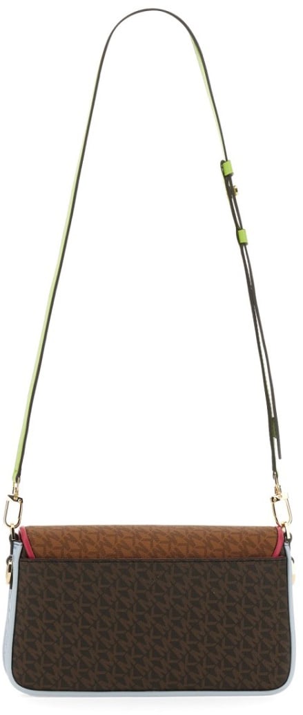 Michael Kors Structured Monogram Shoulder Bag Bruin