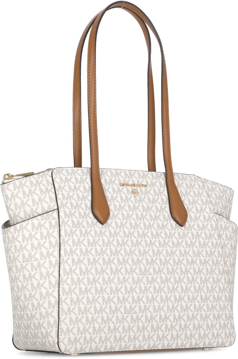 Michael Kors Md Tz Tote Vanilla/Acrn Wit