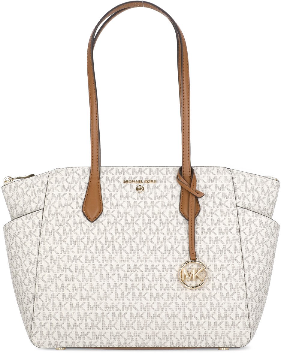 Michael Kors Md Tz Tote Vanilla/Acrn Wit