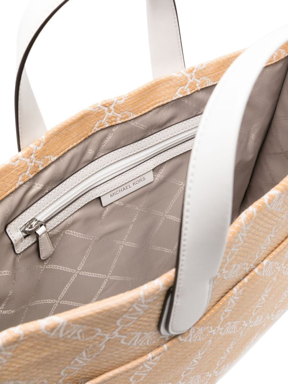 Michael Kors Gigi Tote Bag Nat/Opticwht Wit