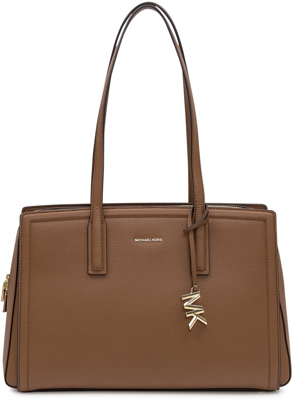 Michael Kors Michael Kors Borsa Shopping Media in Pelle Marrone Bruin