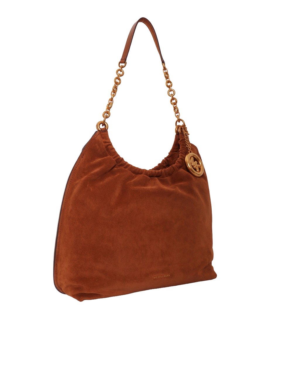 Michael Kors Calf Leather Cinch Messenger Bag Bruin