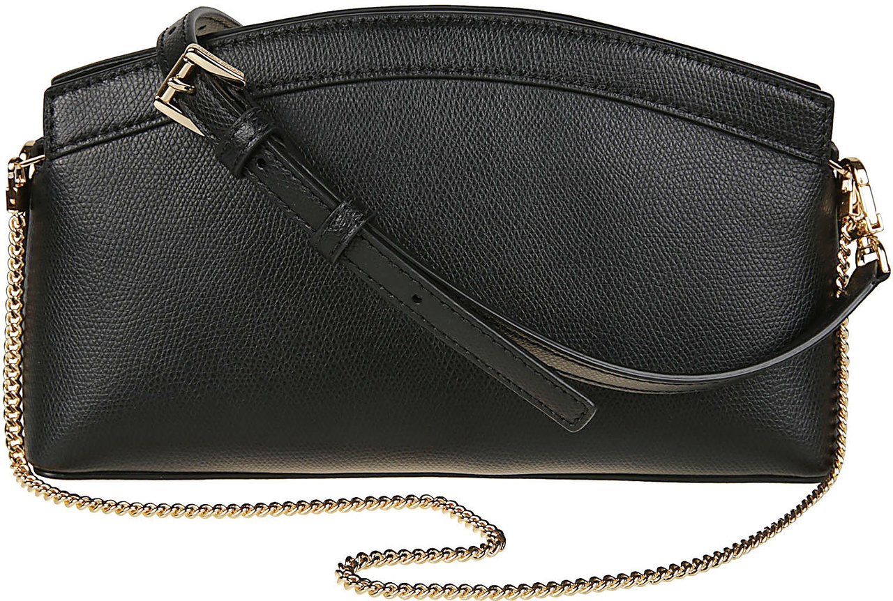 Michael Kors Small Athena Cross Body Clutch Bag Black Zwart