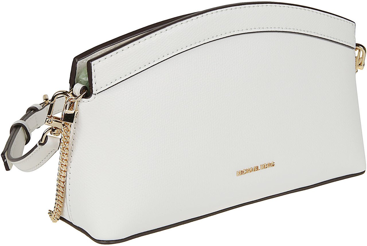 Michael Kors Small Athena Cross Body Clutch Bag White Wit