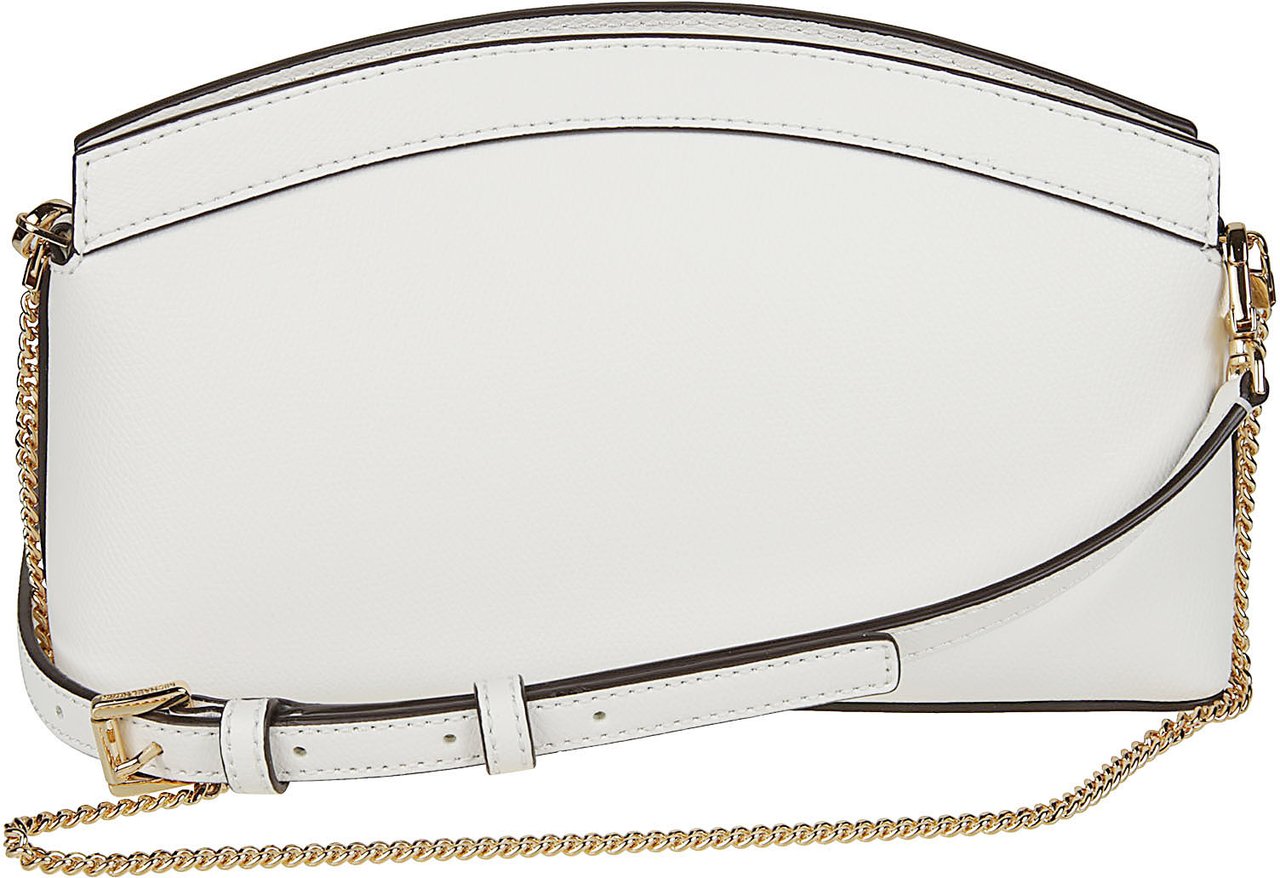 Michael Kors Small Athena Cross Body Clutch Bag White Wit