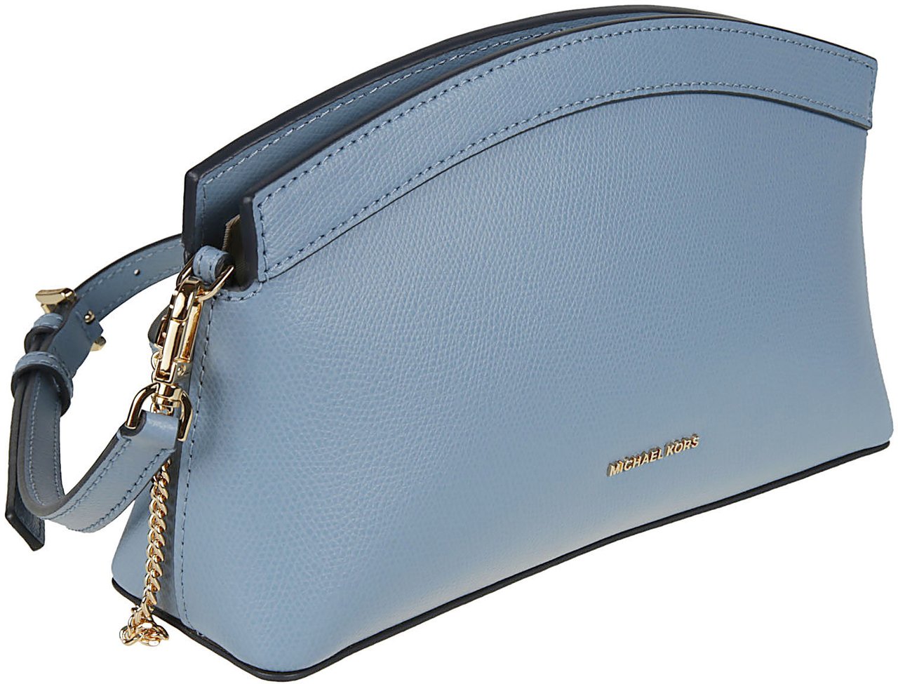 Michael Kors Small Athena Cross Body Clutch Bag Blue Blauw