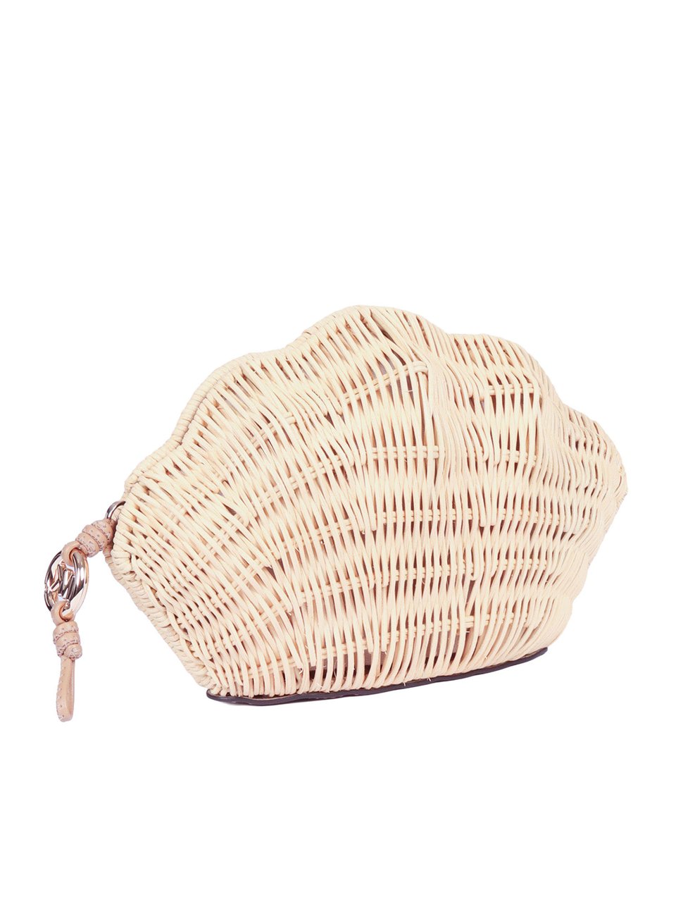 Michael Kors Seashell Woven Rattan Clutch Neutraal