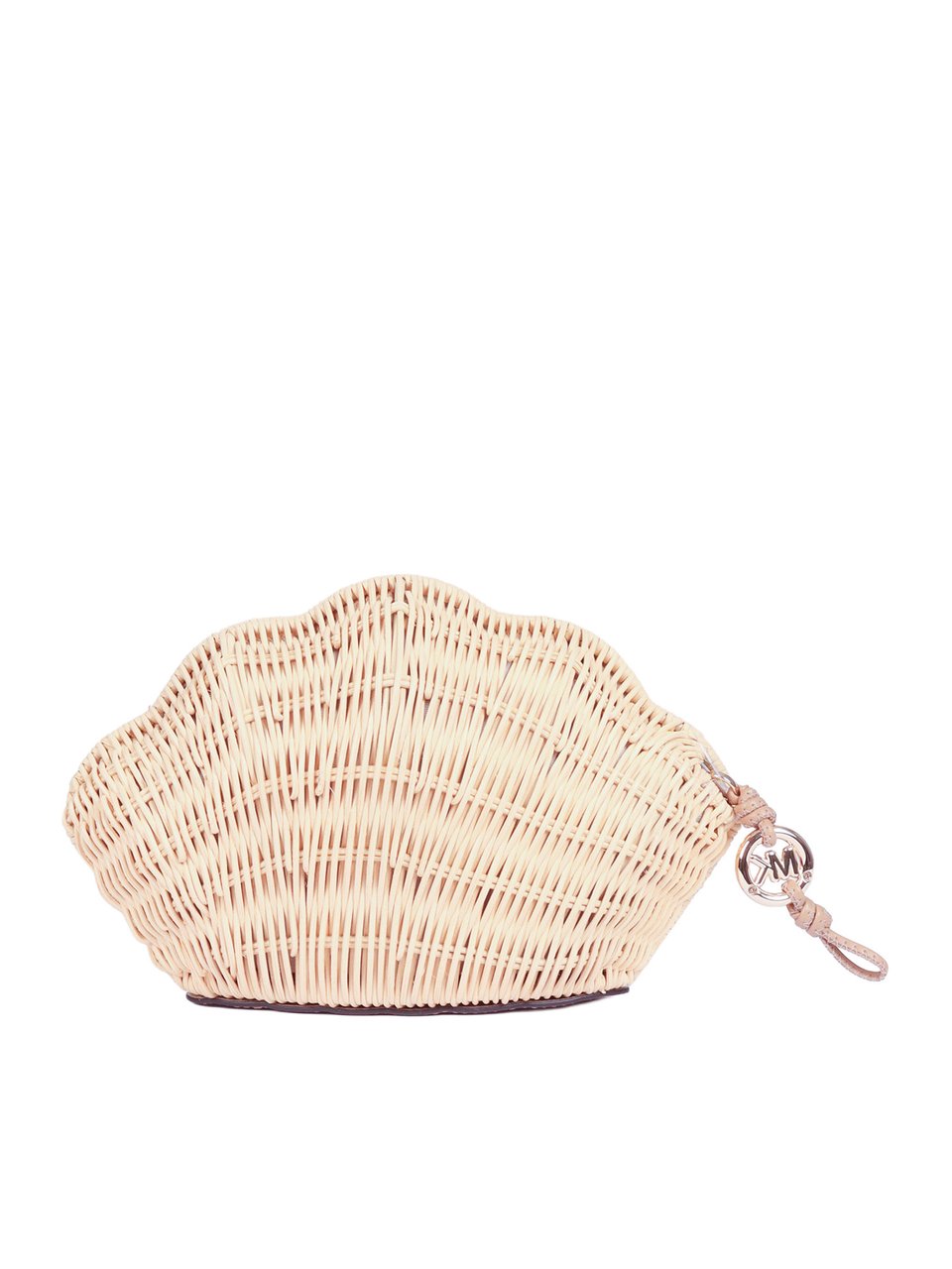 Michael Kors Seashell Woven Rattan Clutch Neutraal