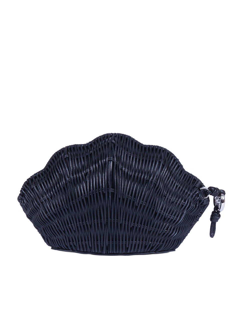 Michael Kors Black Seashell Rattan Clutch Zwart