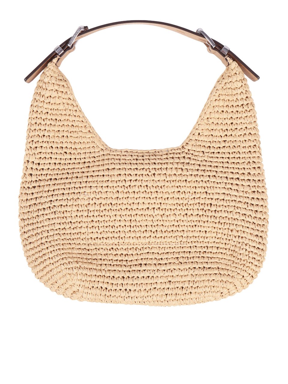 Michael Kors Small Woven Polypropylene Hobo Bag Neutraal