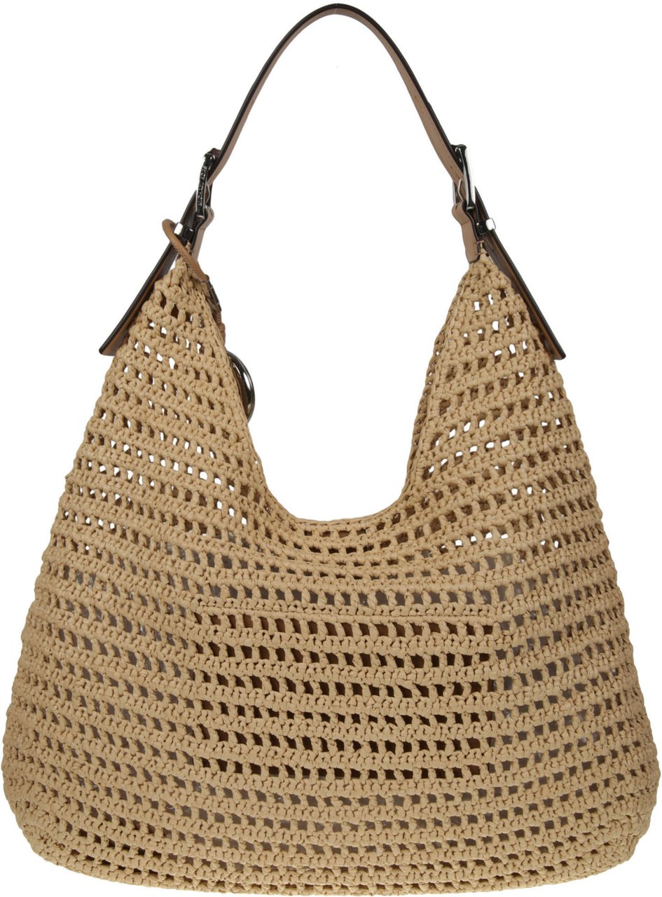 Michael Kors Large Hobo Shoulder Bag Nude Beige
