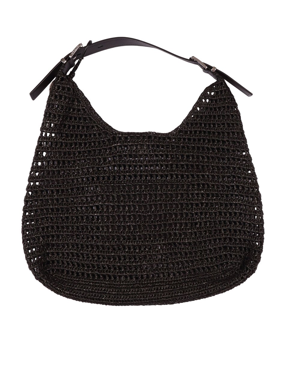 Michael Kors Black Woven Hobo Bag Zwart