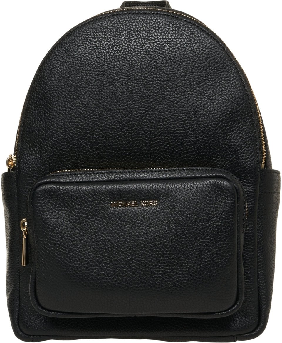 Michael Kors Grained leather backpack 'Tanner' Zwart