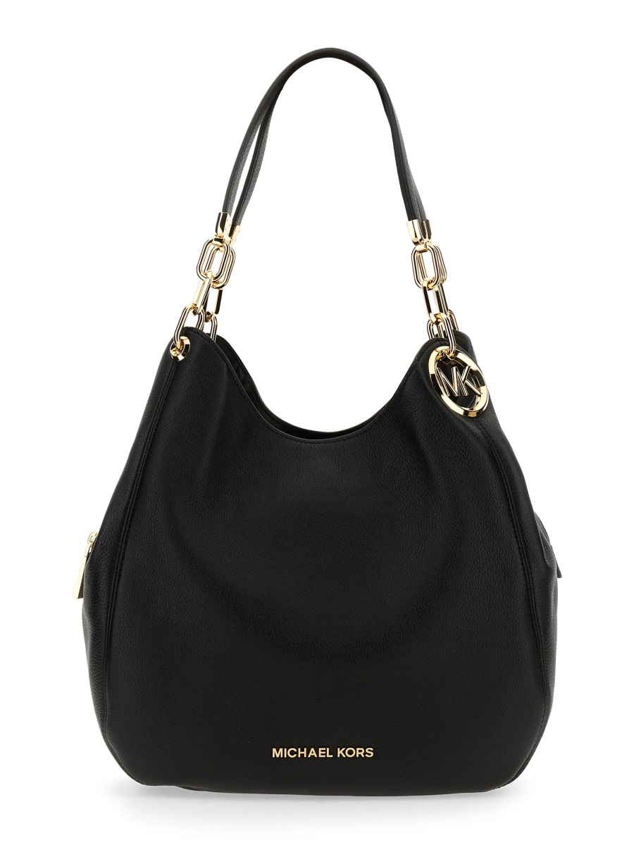 Michael Kors Lillie Slouchy Rounded Logo Shoulder Bag Zwart