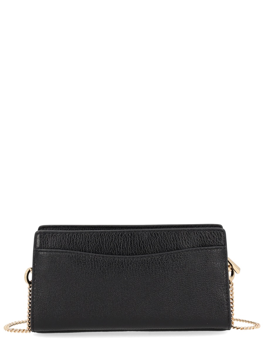Michael Kors Modern Hamilton Slim Profile Chain Shoulder Bag Zwart