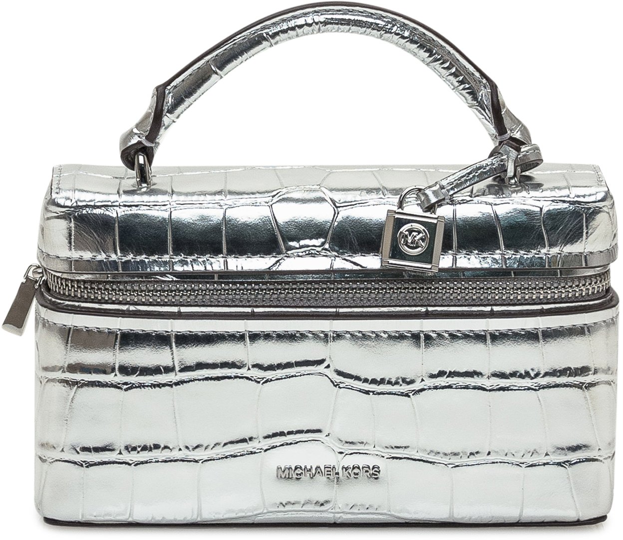 Michael Kors Michael Kors Vanity Case in Pelle Argento Zilver