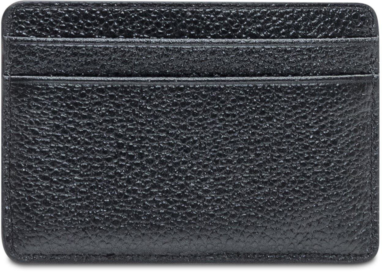Michael Kors Michael Kors Portacarte in Pelle Nera Martellata Zwart
