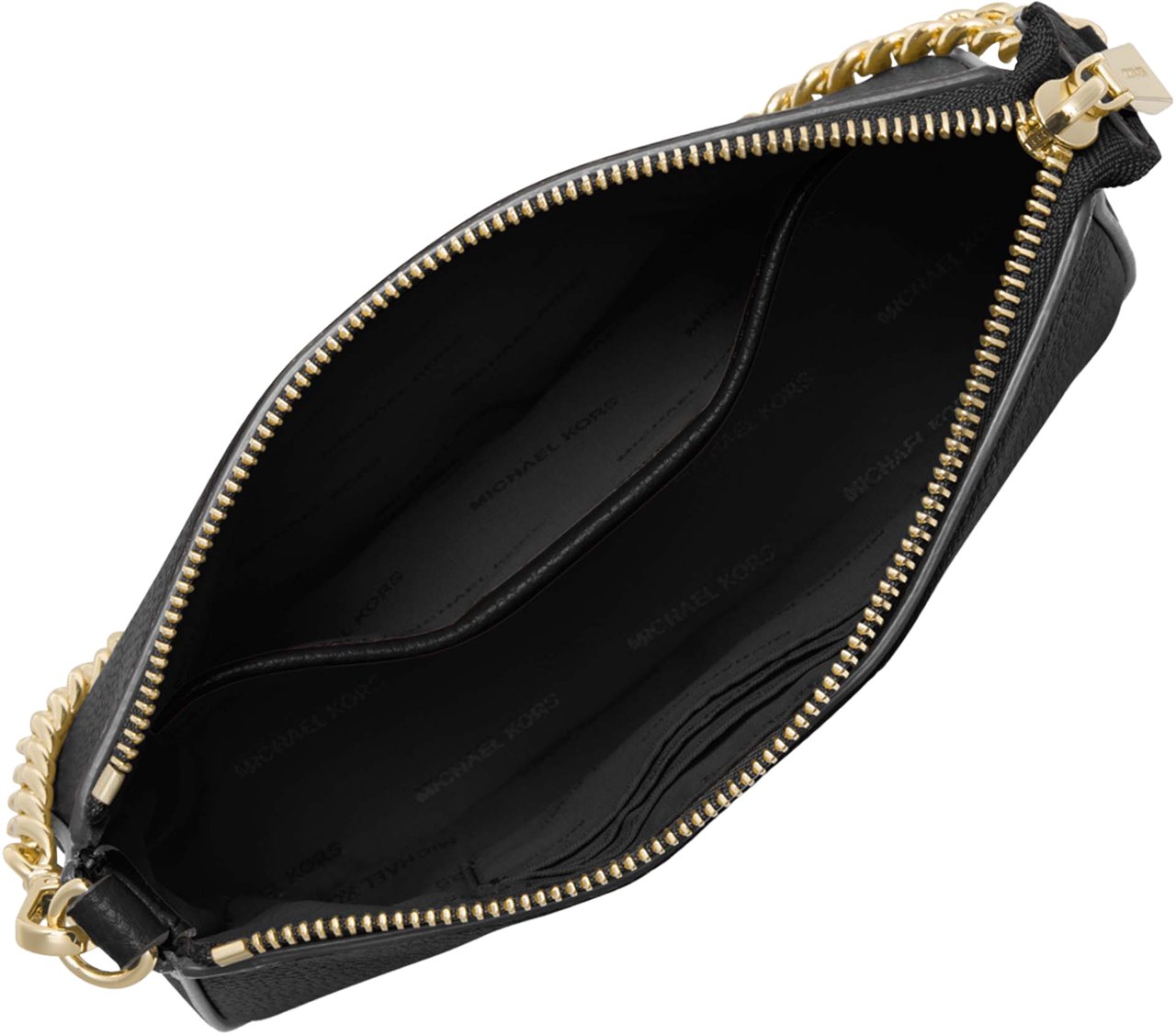 Michael Kors Md Chain Pouchette Black Zwart