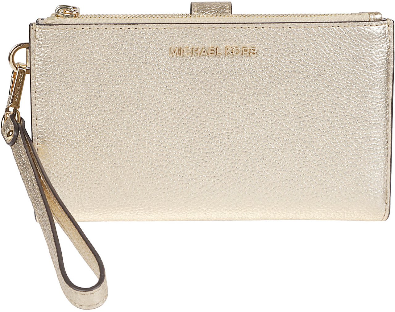 Michael Kors Double Zip Wristlet Wallet Metallic Metallic