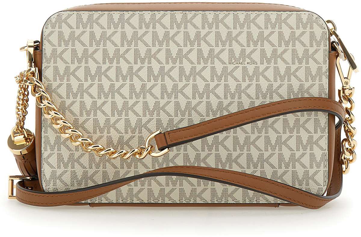 Michael Kors Jet Set Md Camera Bag Vanilla Wit