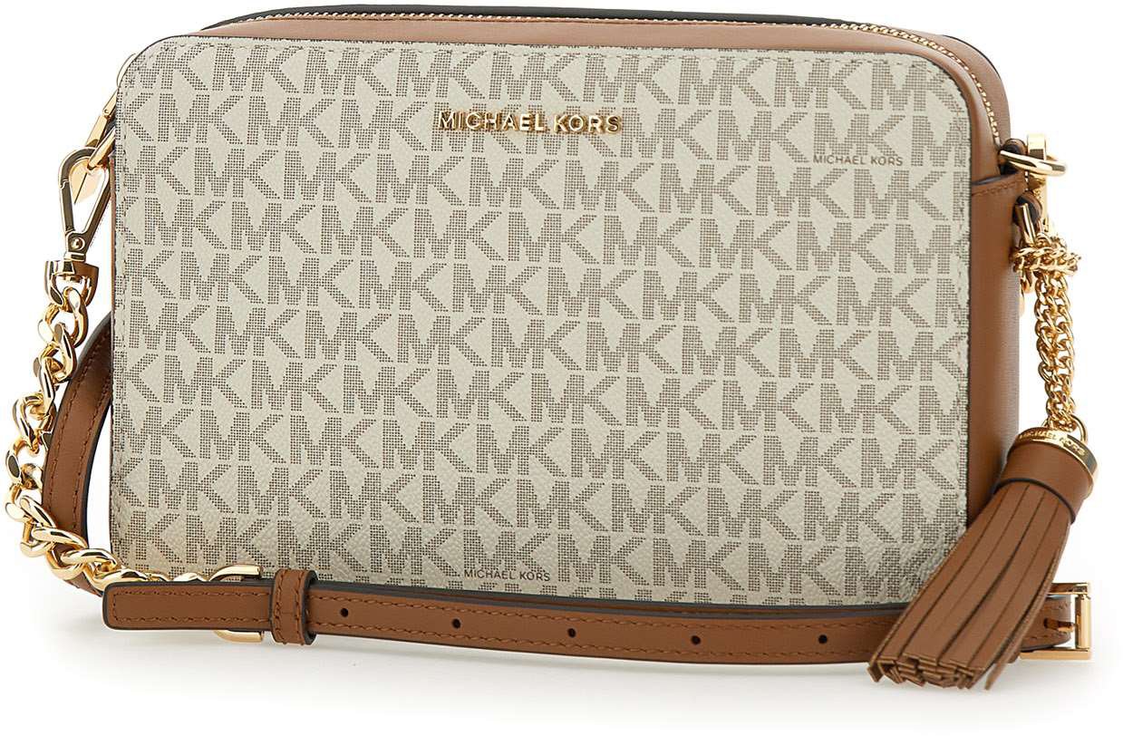 Michael Kors Jet Set Md Camera Bag Vanilla Wit