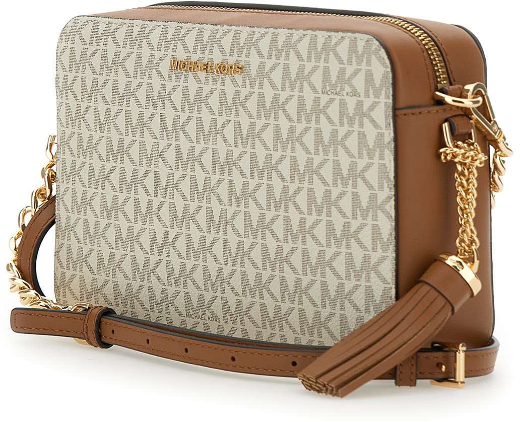 Michael Kors Jet Set Md Camera Bag Vanilla Wit