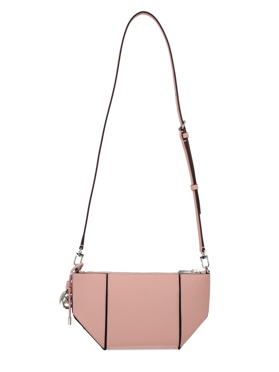 Michael Kors Jordi Smooth Leather Trapezoidal Shoulder Bag Roze